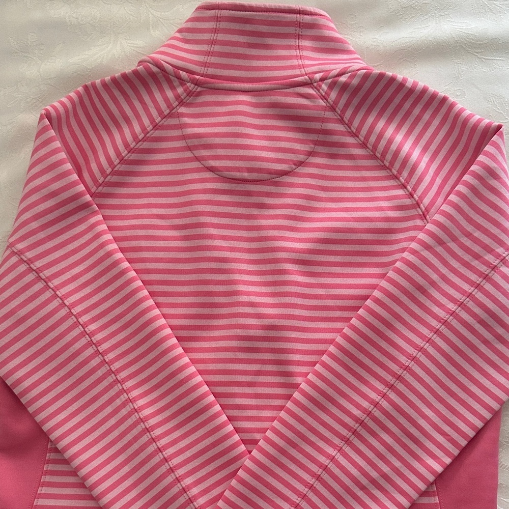 Vineyard Vines Pink Striped Half-Zip Pullover - Picture 6 of 6
